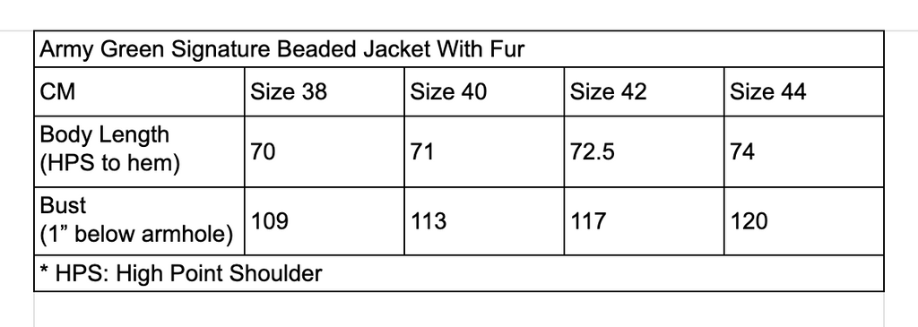 Army Green Signature Beaded Jacket With Fur