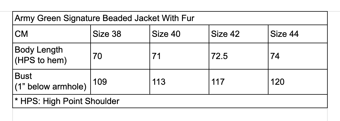 Army Green Signature Beaded Jacket With Fur