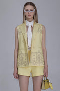 Yellow Rococo Vest Jacket