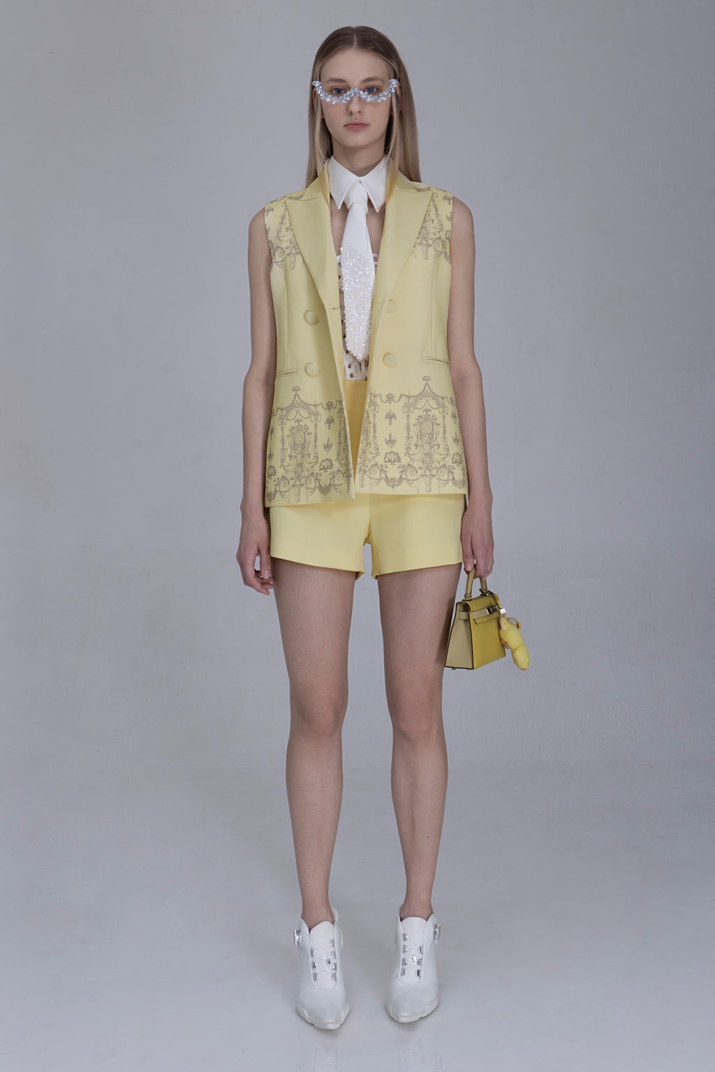 Yellow Rococo Vest Jacket