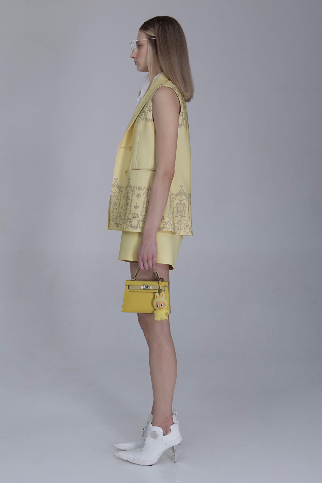 Yellow Rococo Vest Jacket