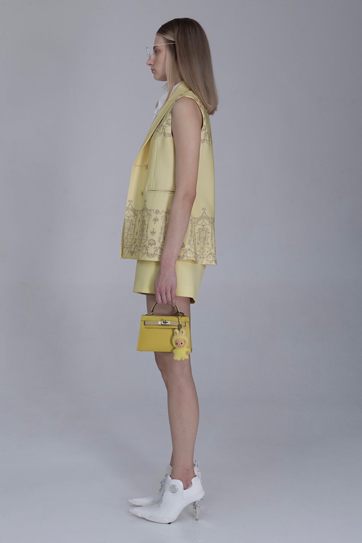 Yellow Rococo Vest Jacket