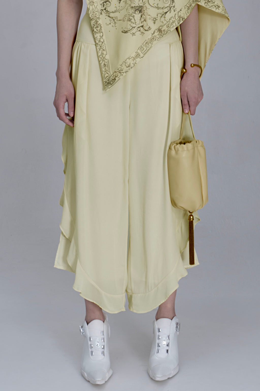 Ruffle Chiffon Pants