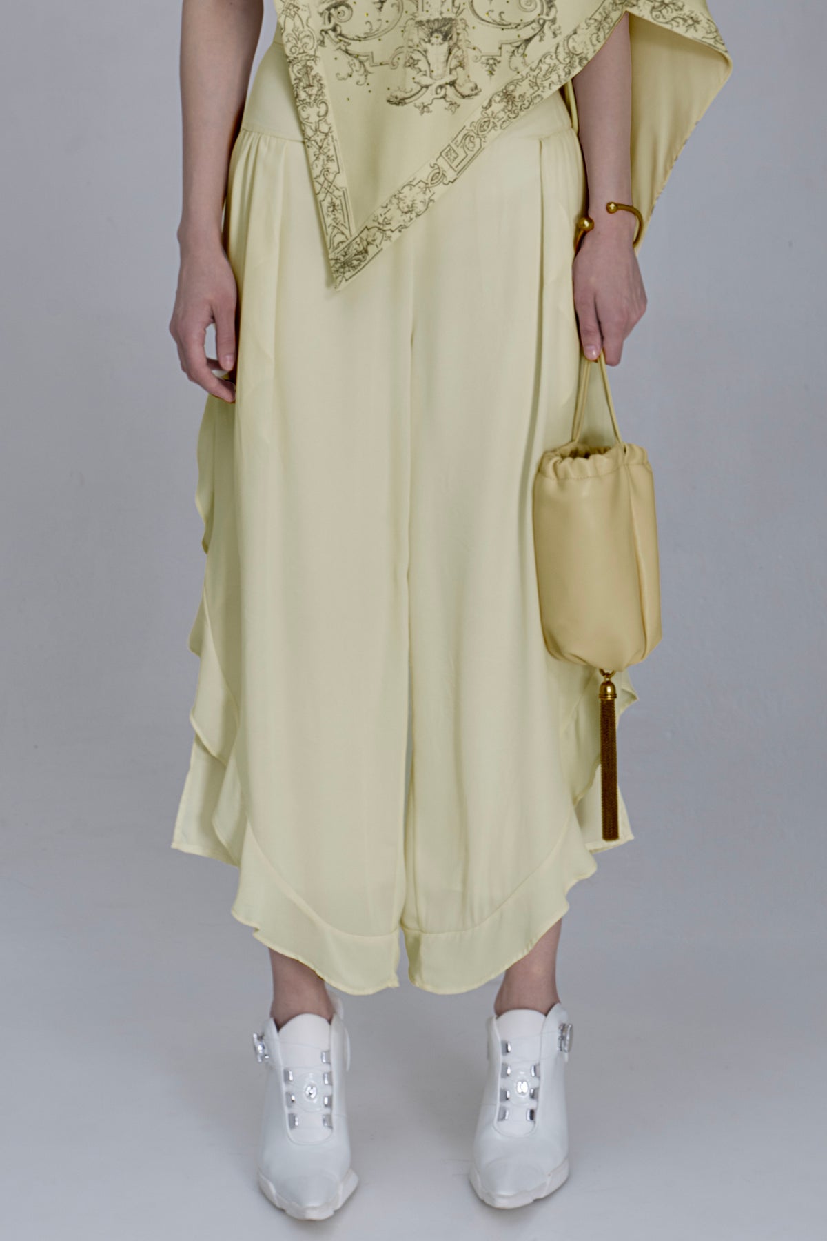 Ruffle Chiffon Pants