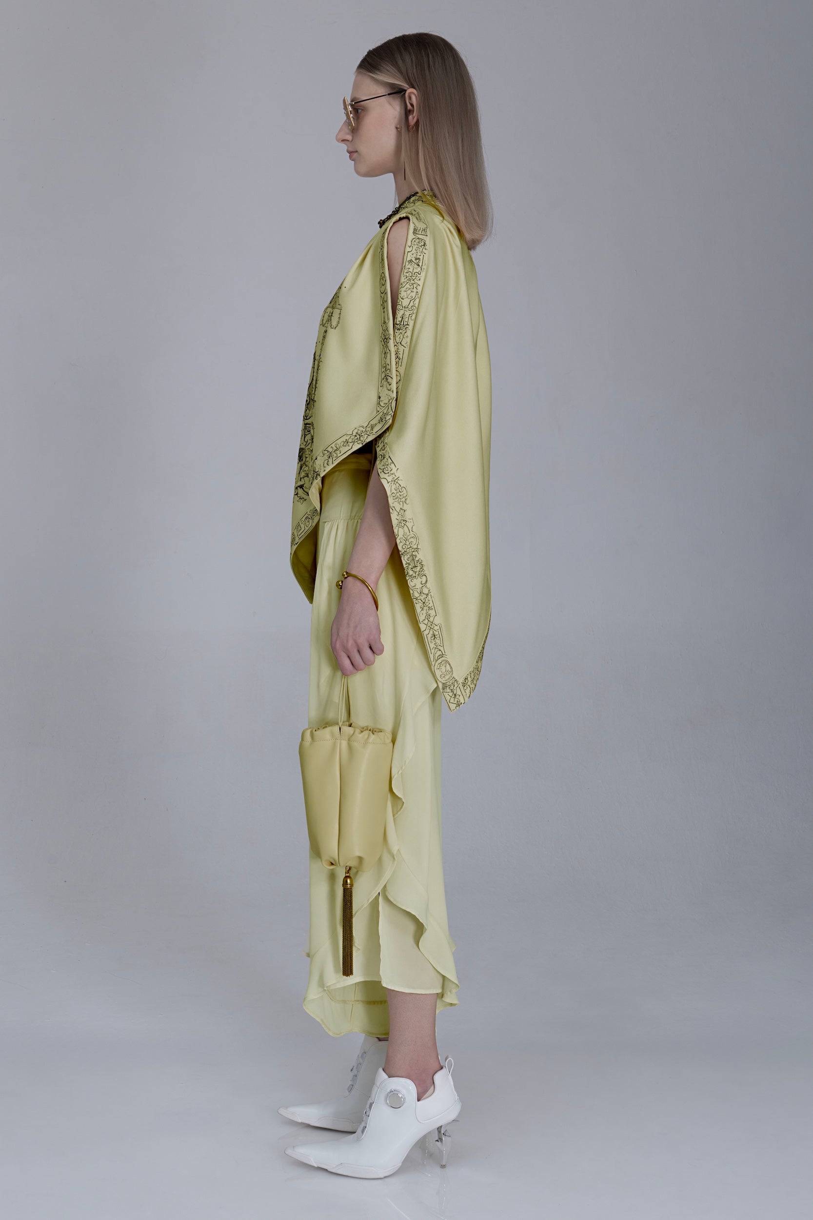 Ruffle Chiffon Pants