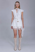 White Blouse Jacket Gilet