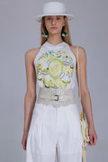Wide Legged Pants With Scallop Lace On Side