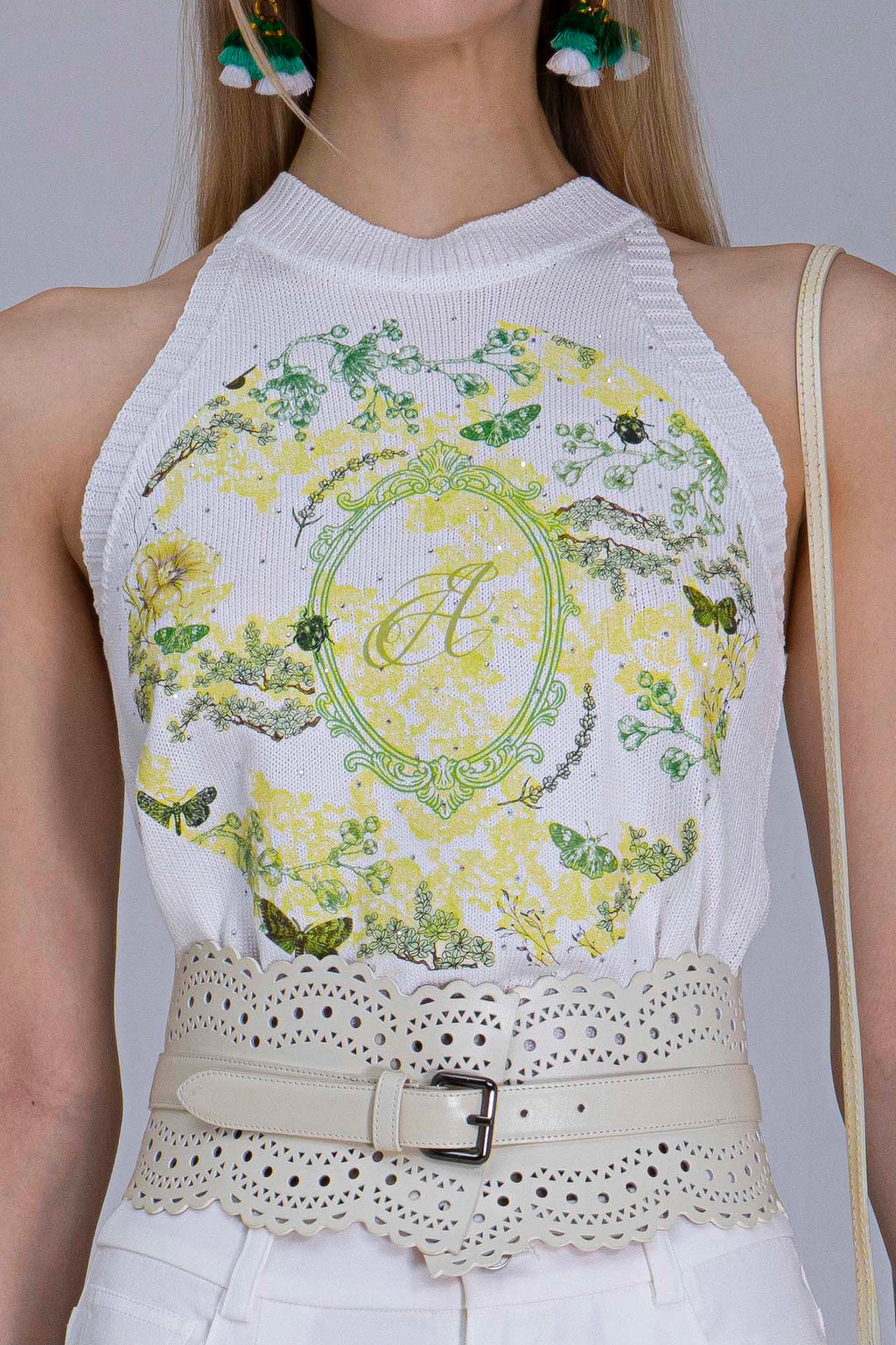 Boho Print Halter Knit