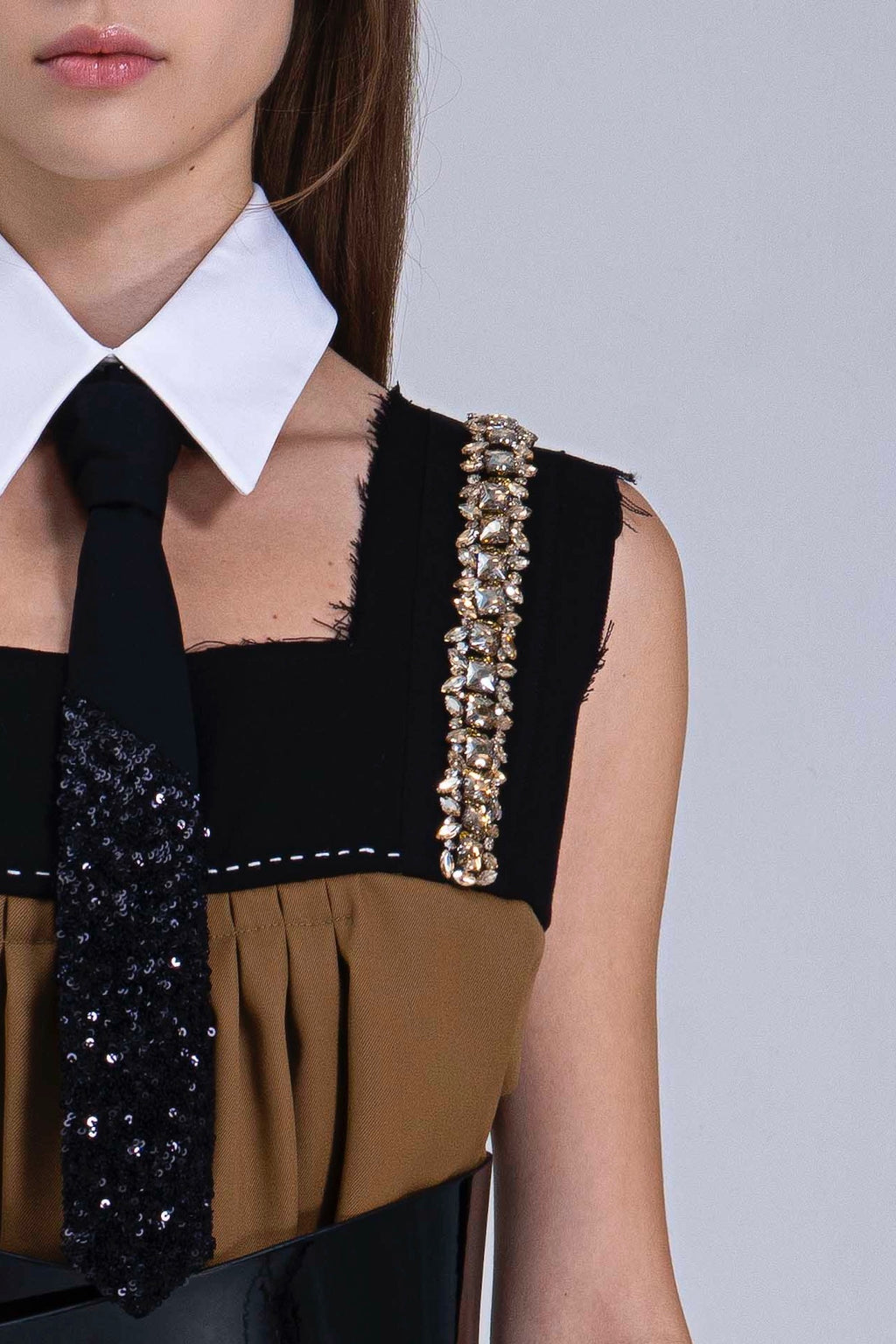 Beaded Two Tone Dimante Top