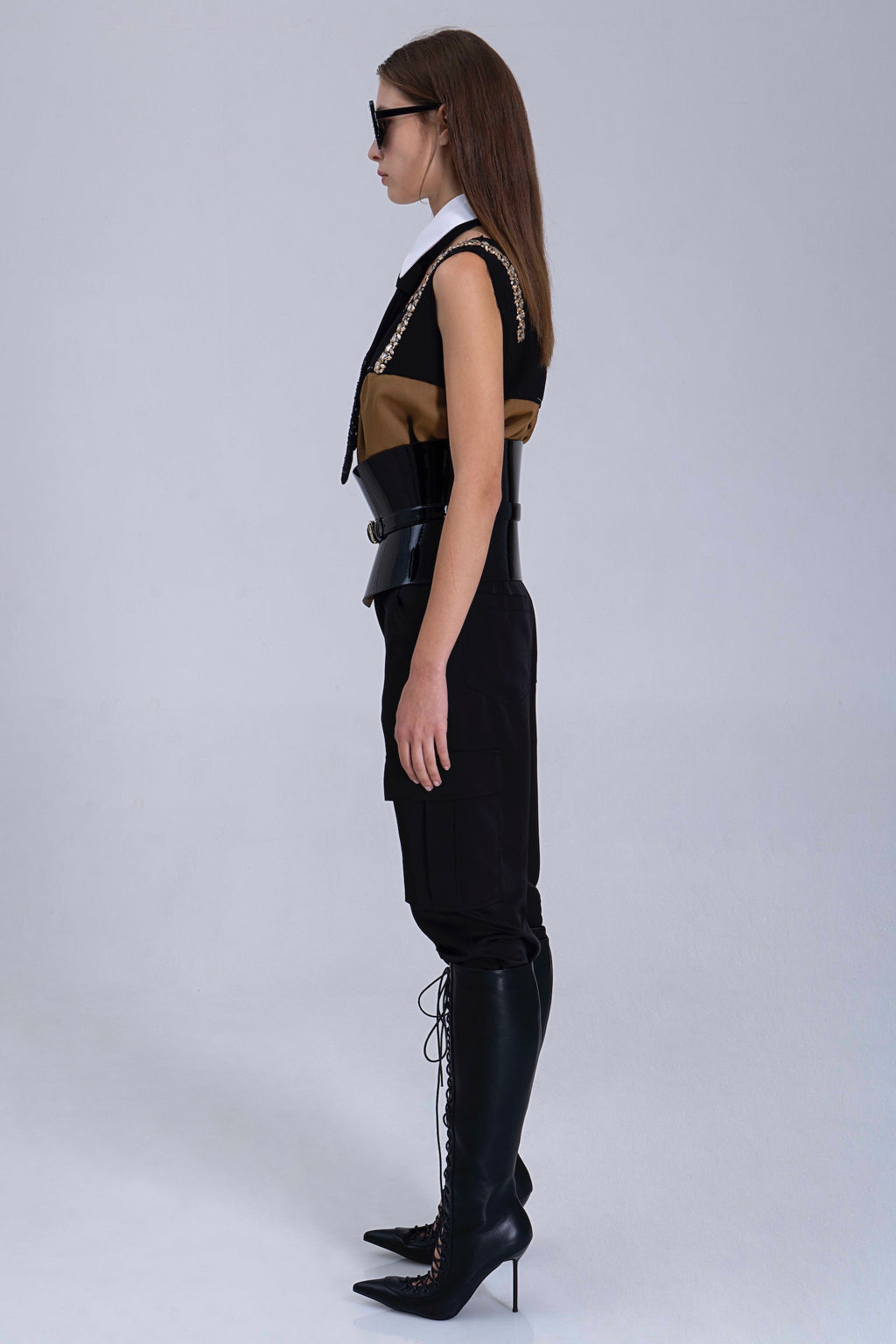 Beaded Two Tone Dimante Top