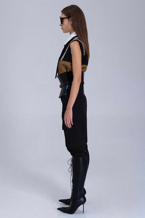 Beaded Two Tone Dimante Top