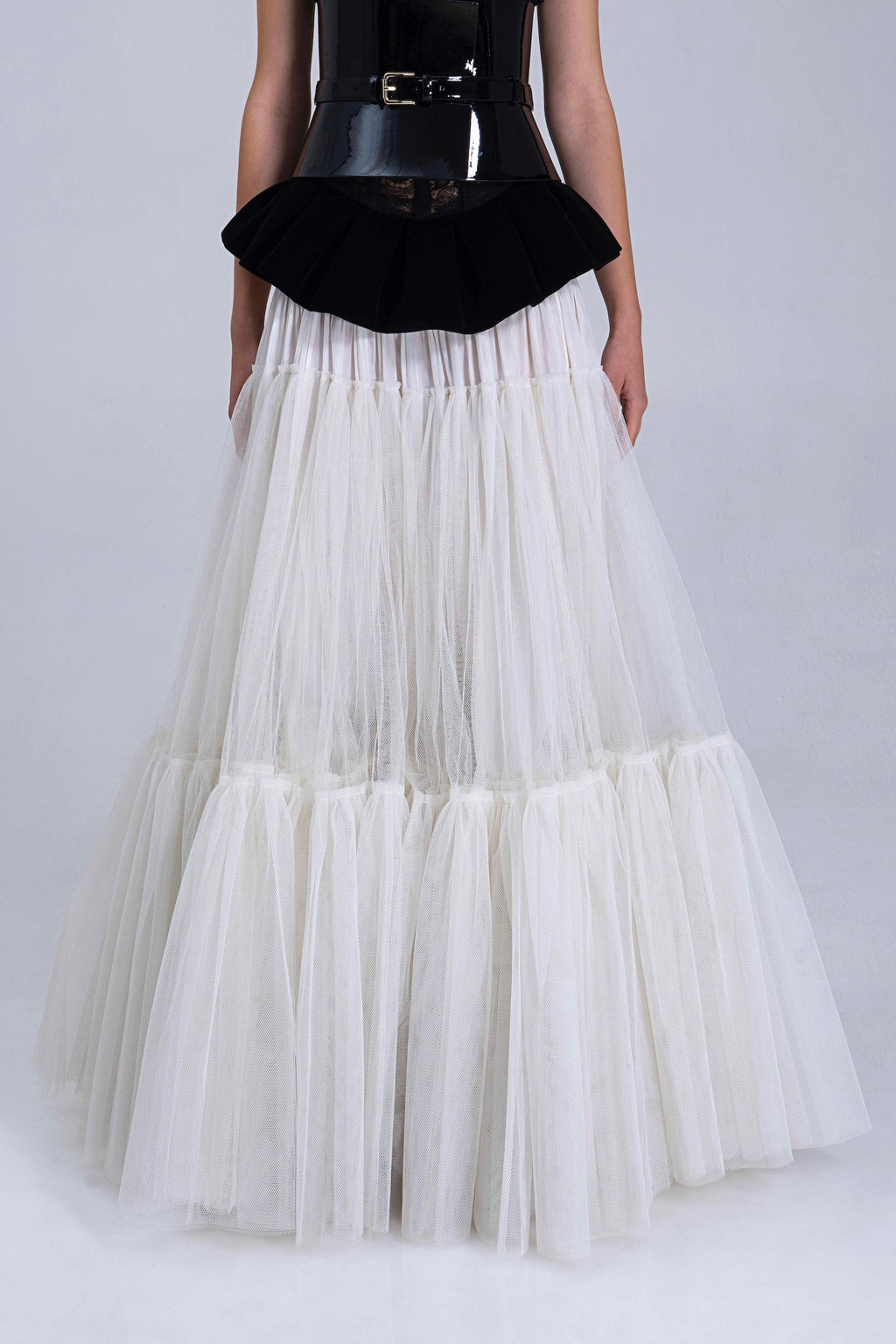 Tiered Tulle Maxi Skirt
