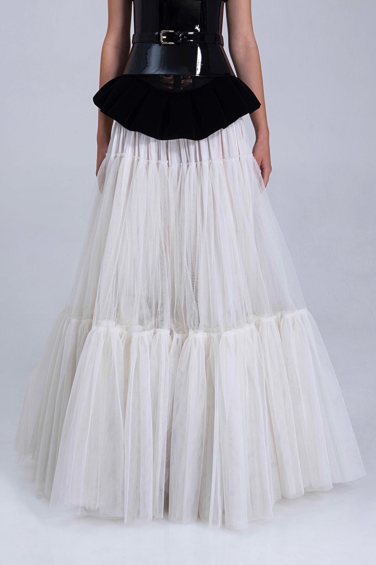 Tiered Tulle Maxi Skirt