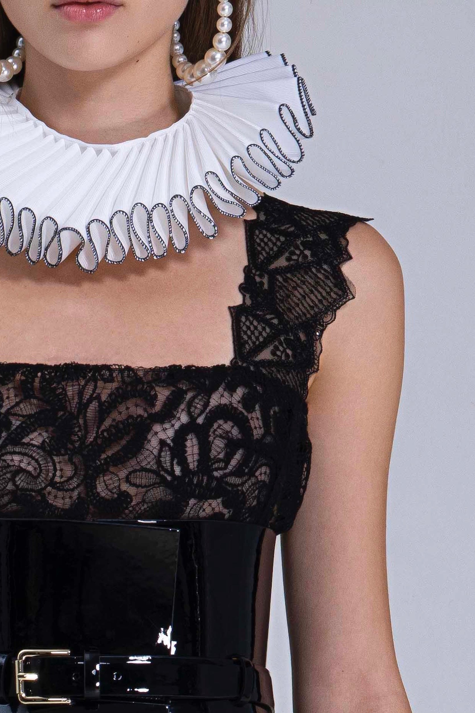 Lace Corset Peplum Top