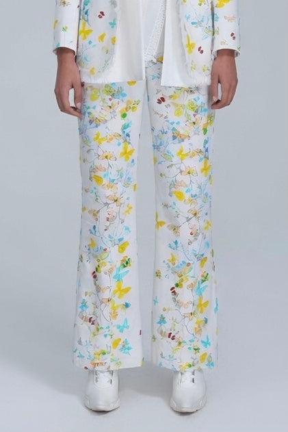 New Butterfly Print Suit Pants