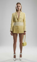 Yellow Beaded Blazer