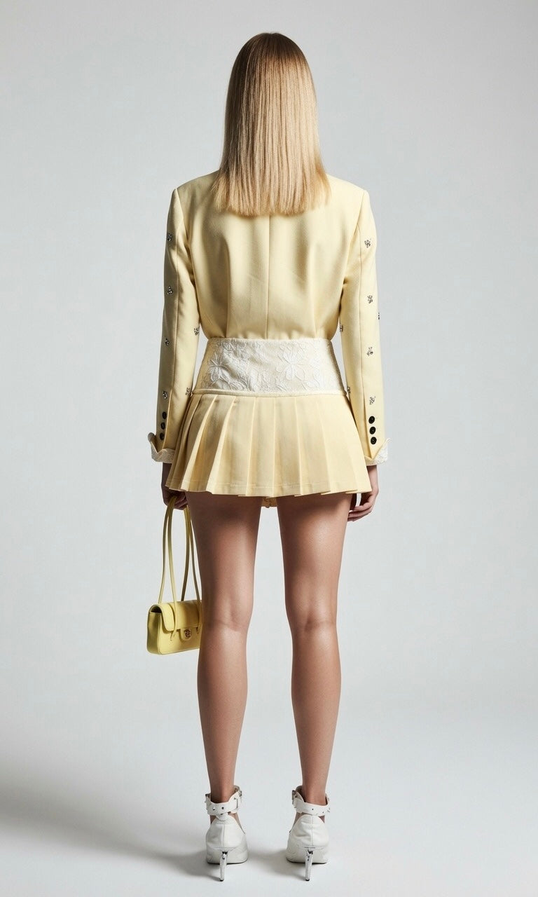 Yellow Beaded Blazer
