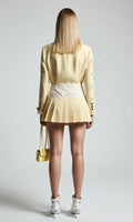 Drawstring Lace Pleated Mini Skirt