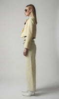 Yellow Cropped Blazer