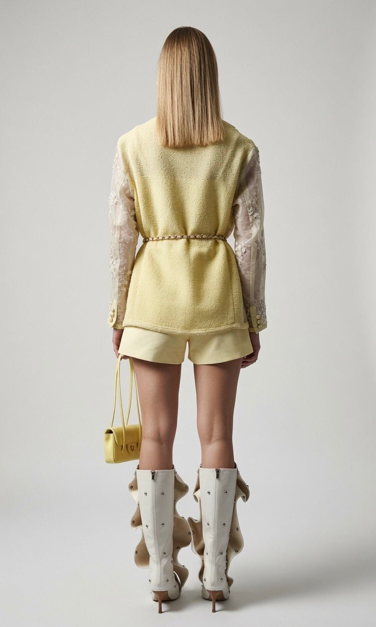Lace Detailed Knit Cardigan