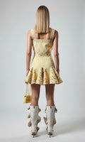 Ruffled Printed A-line Skirt