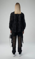 Black Transparent Cargo Pants