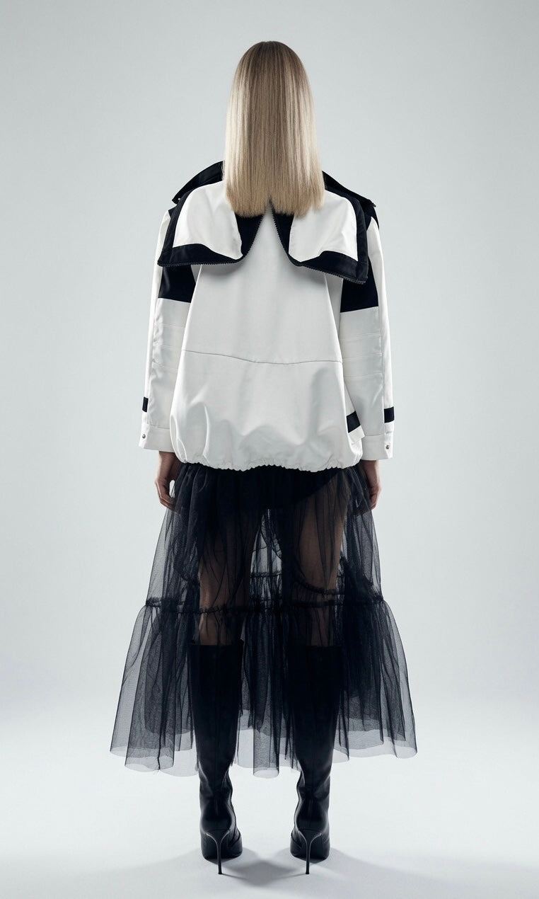 Black Tulle Tiered Skirt