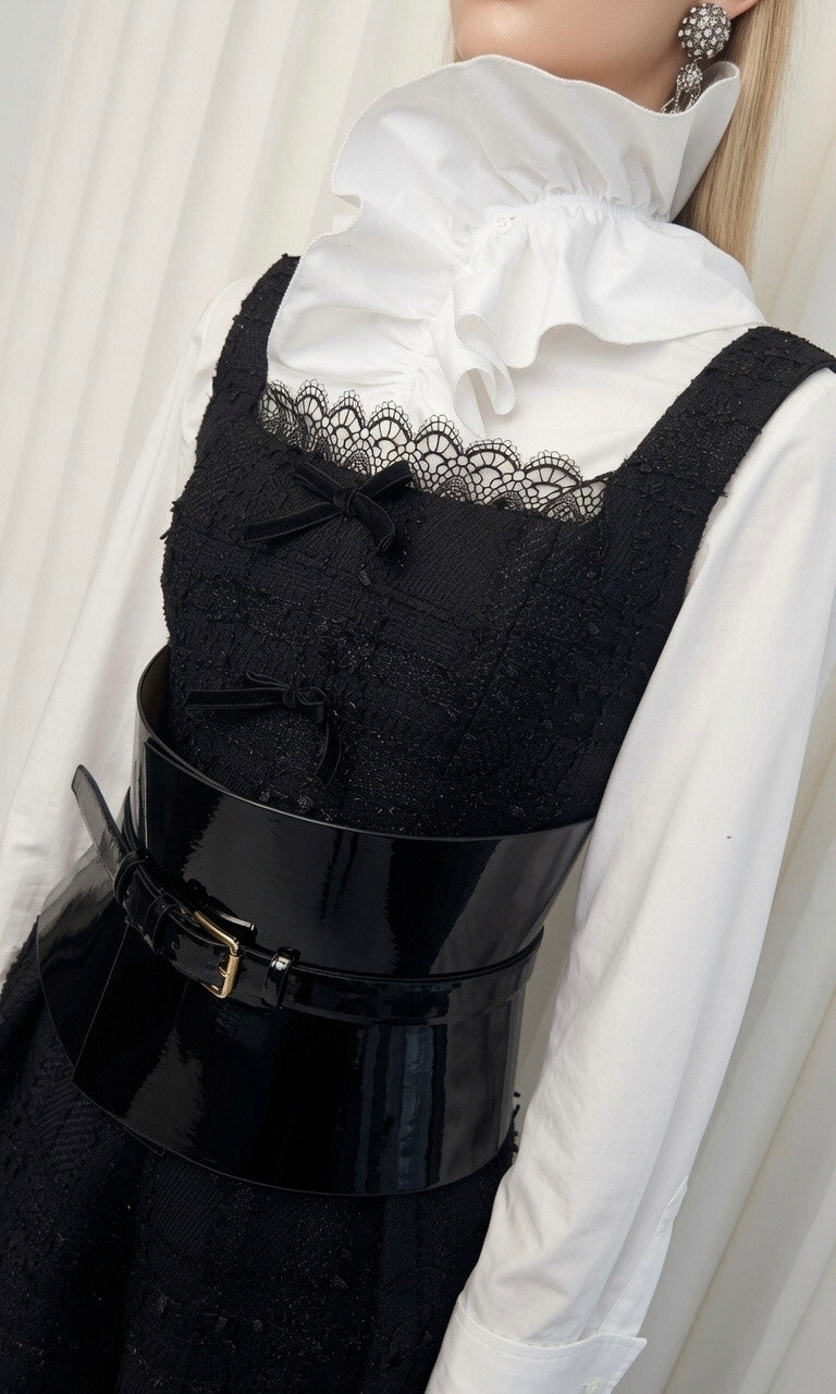 Black Tweed Corset