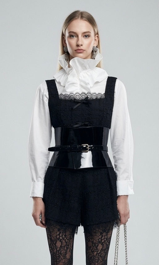 Black Tweed Corset