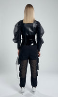 Black Transparent Cargo Pants