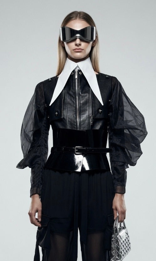 Black Transparent Cargo Pants
