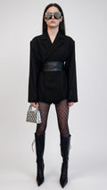 Black Longline Tailored Blazer