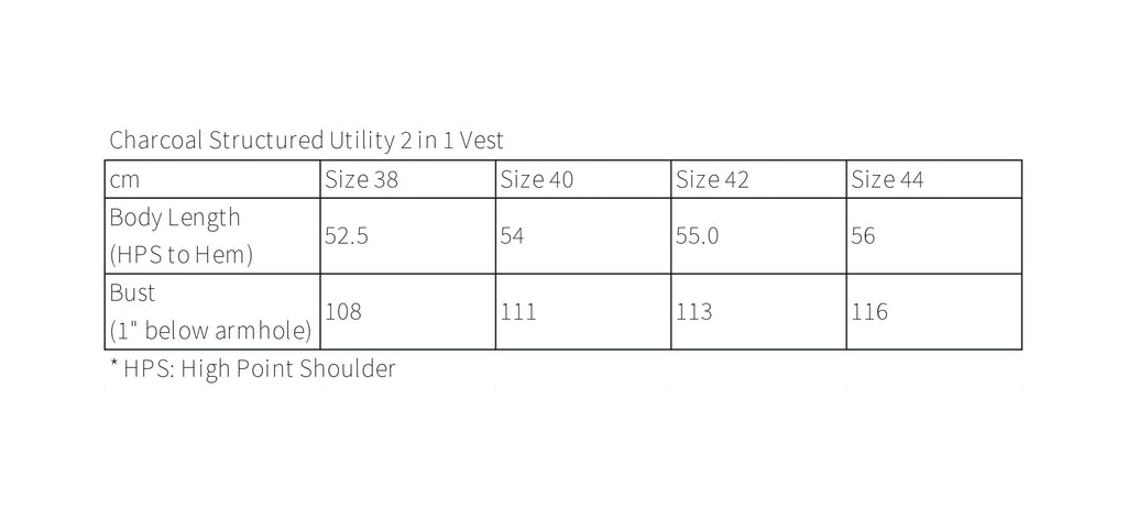 Charcoal Structured Utility 2 in 1 Vest