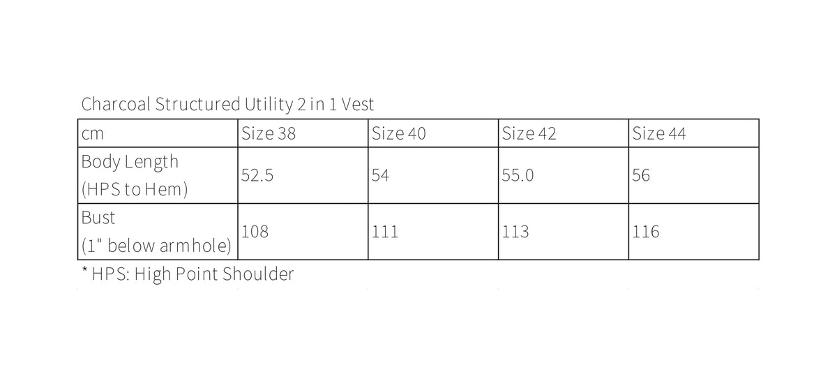 Charcoal Structured Utility 2 in 1 Vest