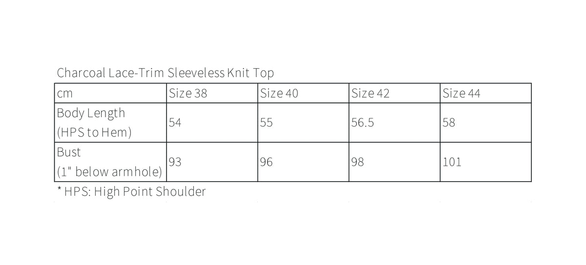 Charcoal Lace-Trim Sleeveless Knit Top