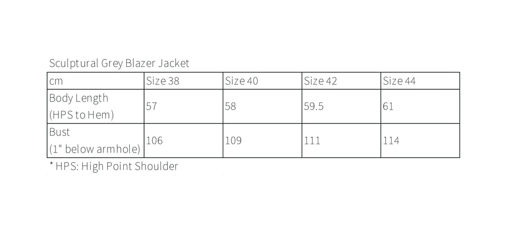 Sculptural Grey Blazer Jacket