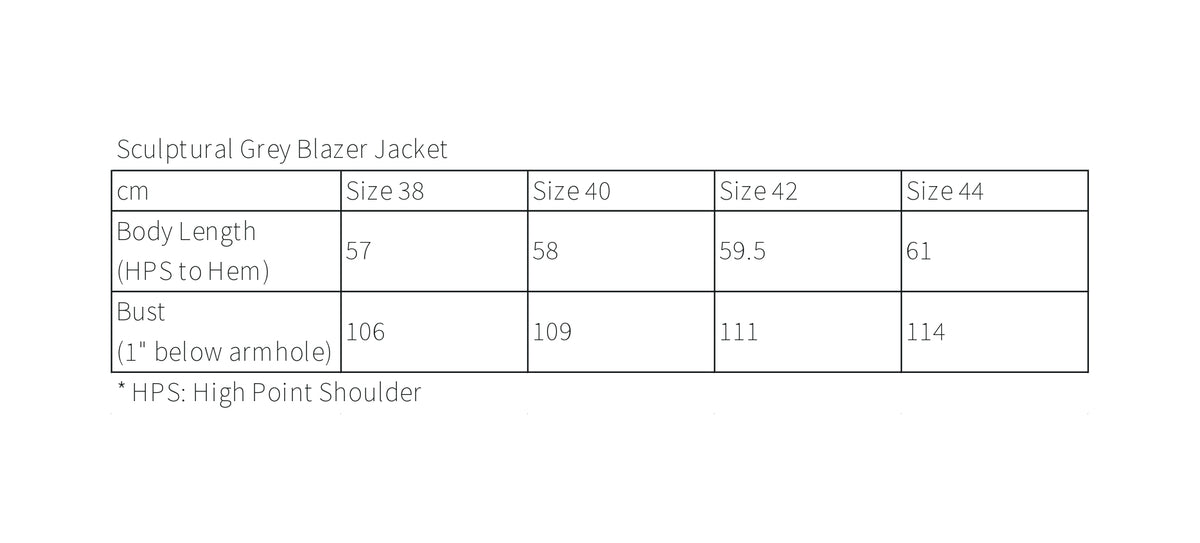 Sculptural Grey Blazer Jacket