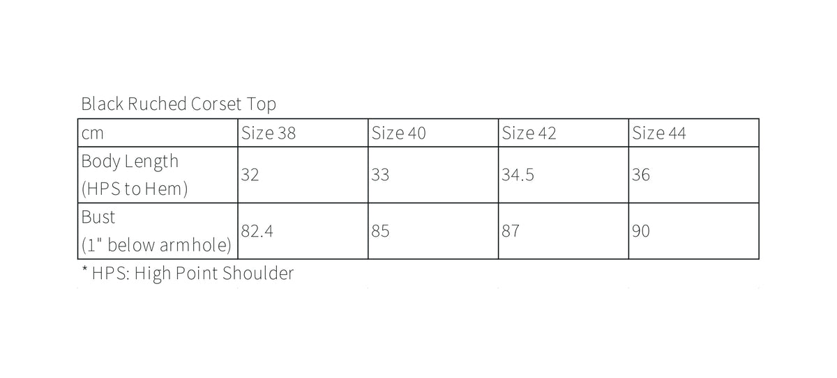 Black Ruched Corset Top