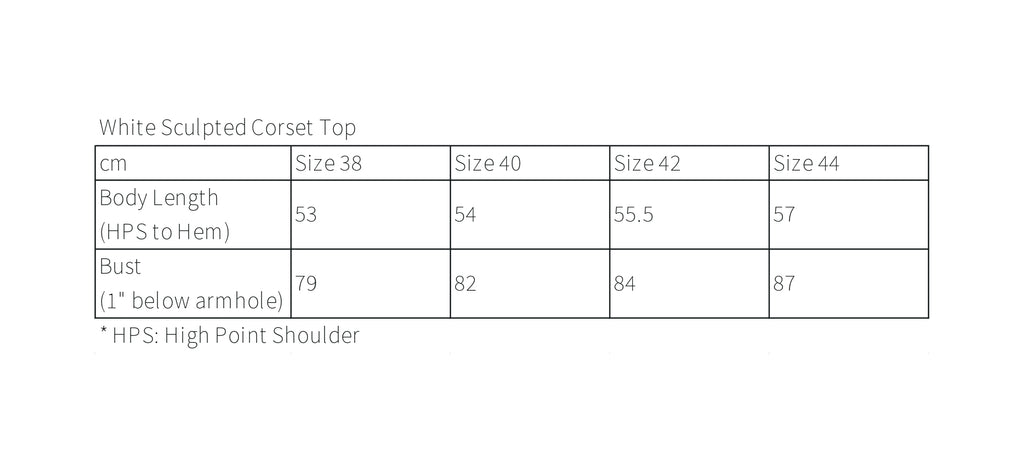 White Sculpted Corset Top