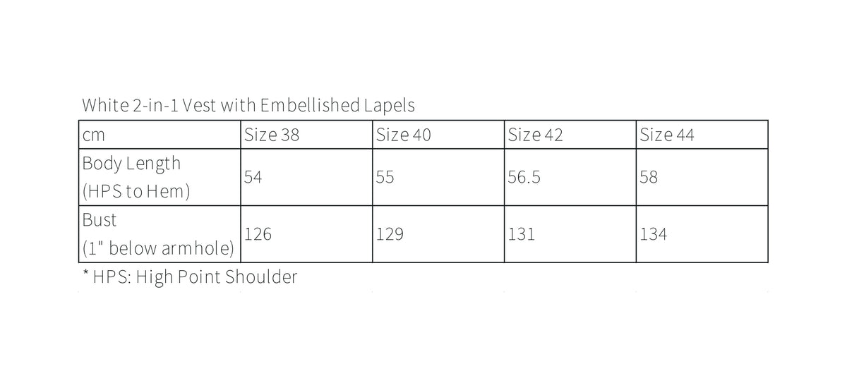 White 2-in-1 Vest with Embellished Lapels