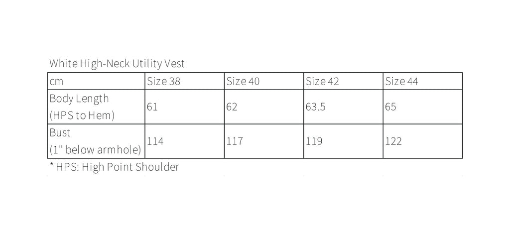 White High-Neck Utility Vest