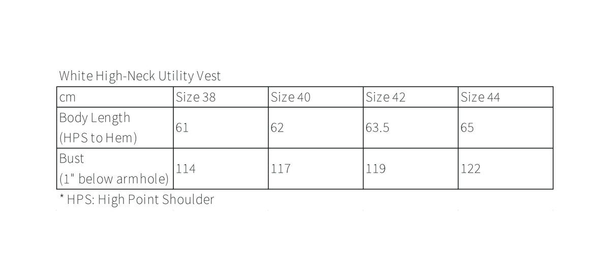 White High-Neck Utility Vest
