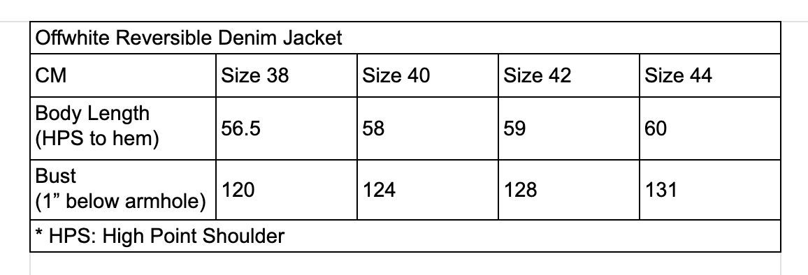 Offwhite Reversible Denim Jacket