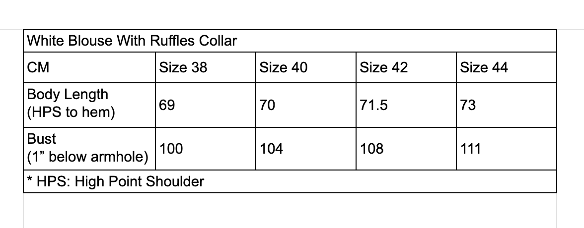 White Blouse With Ruffles Collar
